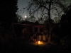 Vollmond über dem Schrebergarten